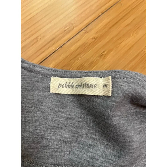 Pebble and Stone Open Front Ruffle Sleeve Cardigan Sweater Women Medium Cottage - Picture 2 of 10